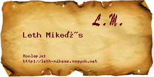 Leth Mikeás névjegykártya